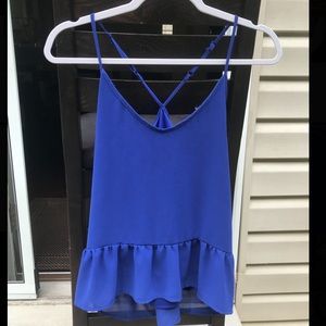 Rory Beca Royal Blue Ruffled Tank
